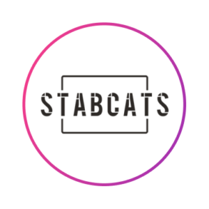Logo du groupe vocal Stabcats dans un cercle